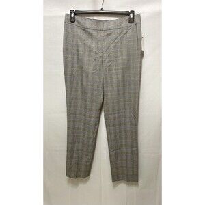 Nine‎ West Womens 10 Skinny Black White Checkered Pants Slacks NWT